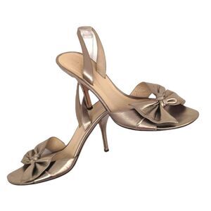 Kate Spade Gold Metallic Slingback Heels Sz.8